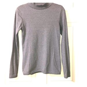 A&F Gray Ribbed Turtle Neck Top SIZE: LARGE